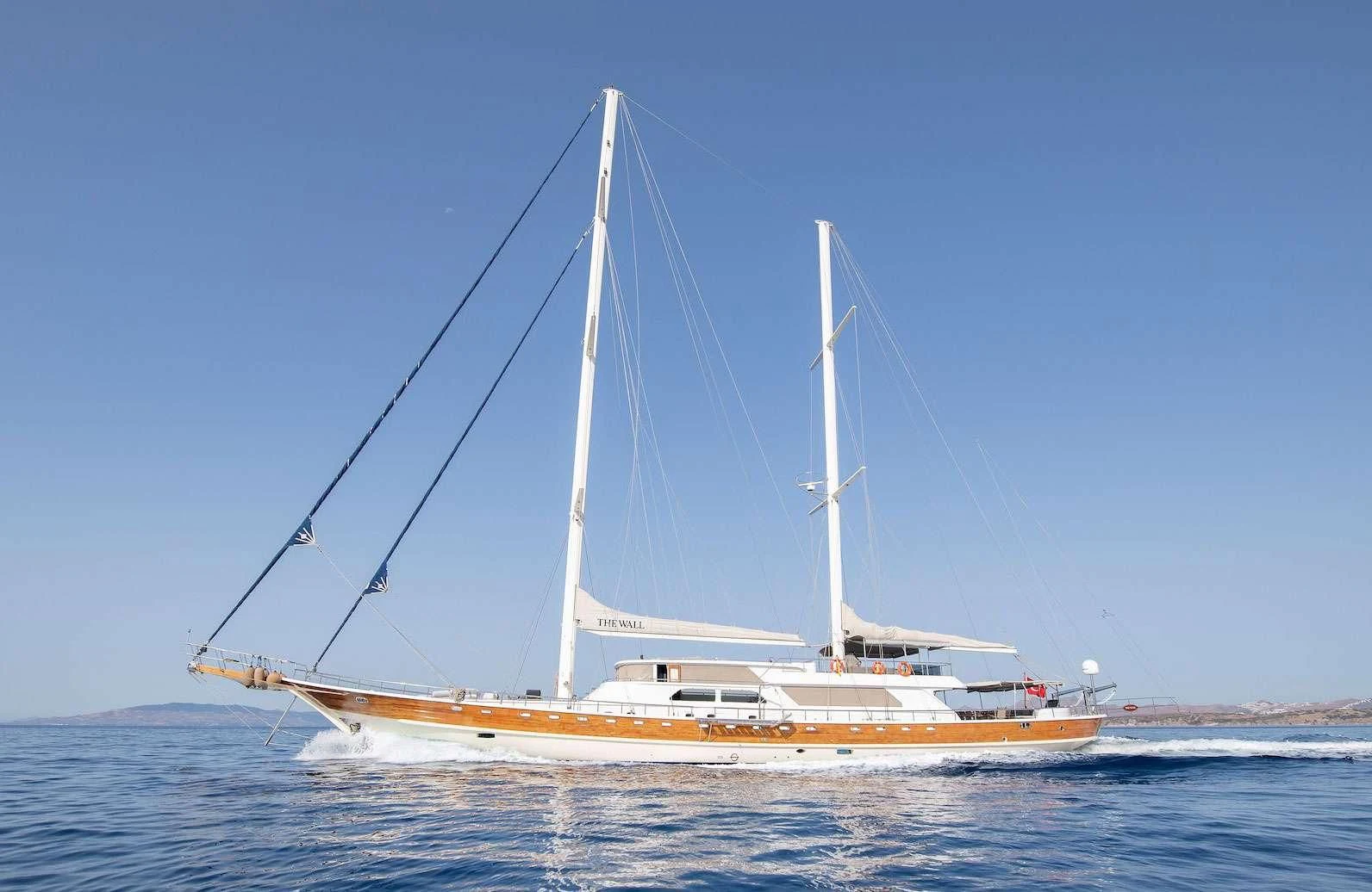 a sailboat on the water aboard THE WALL Yacht for Sale