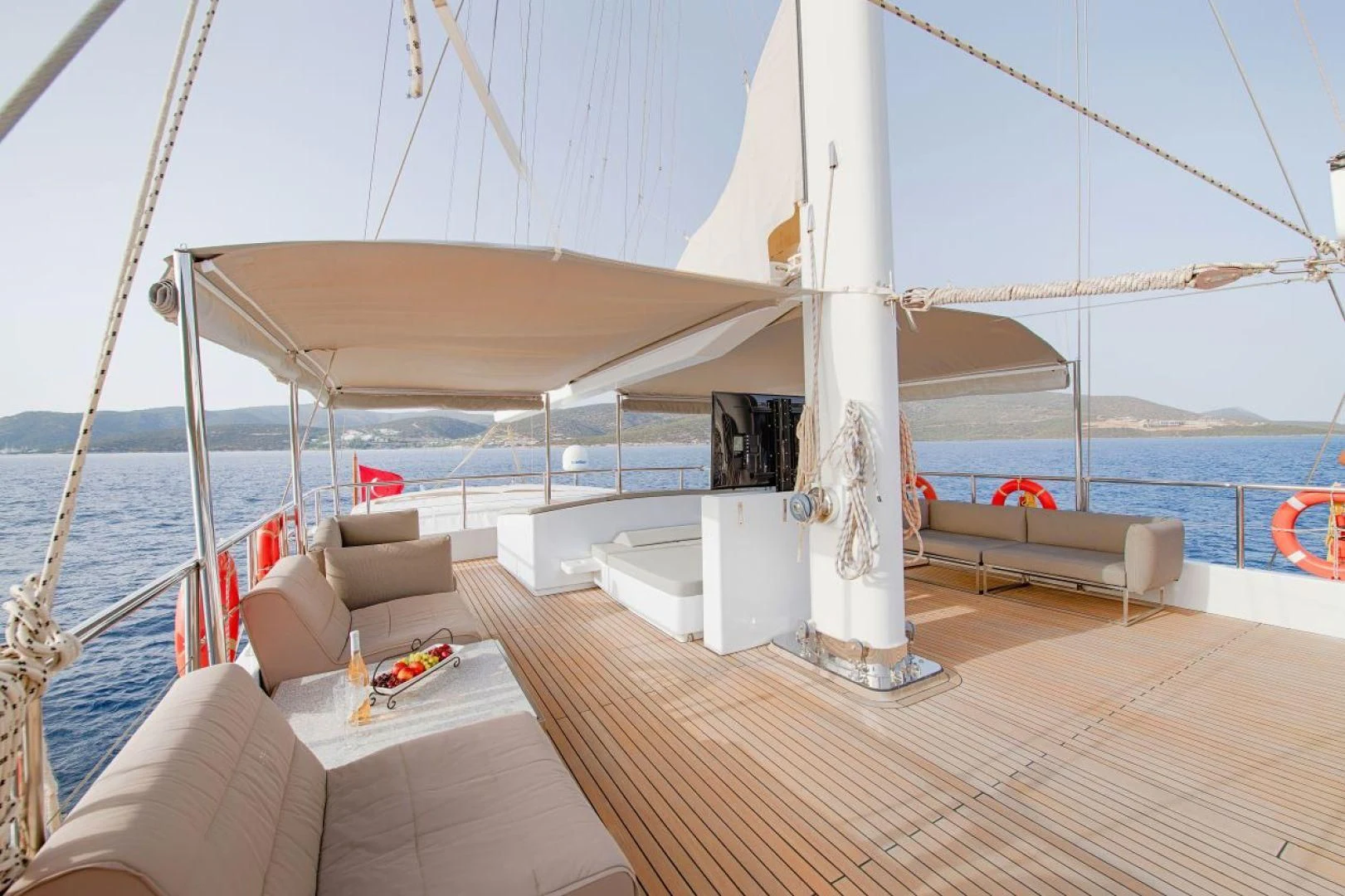 a boat on the water aboard THE WALL Yacht for Sale