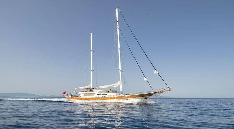 a sailboat in the water aboard THE WALL Yacht for Sale