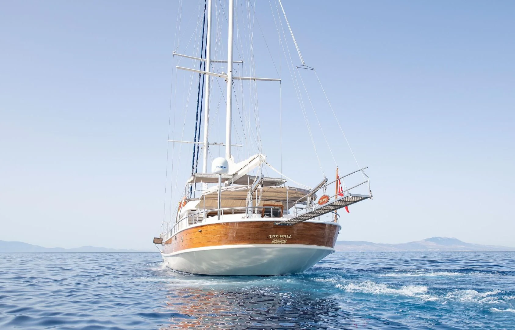 a boat in the water aboard THE WALL Yacht for Sale
