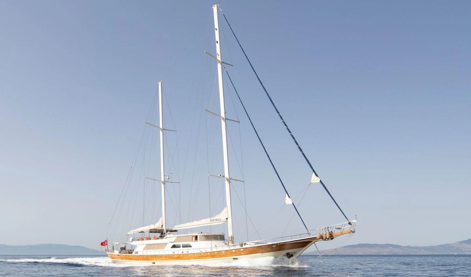 a sailboat in the water aboard THE WALL Yacht for Sale