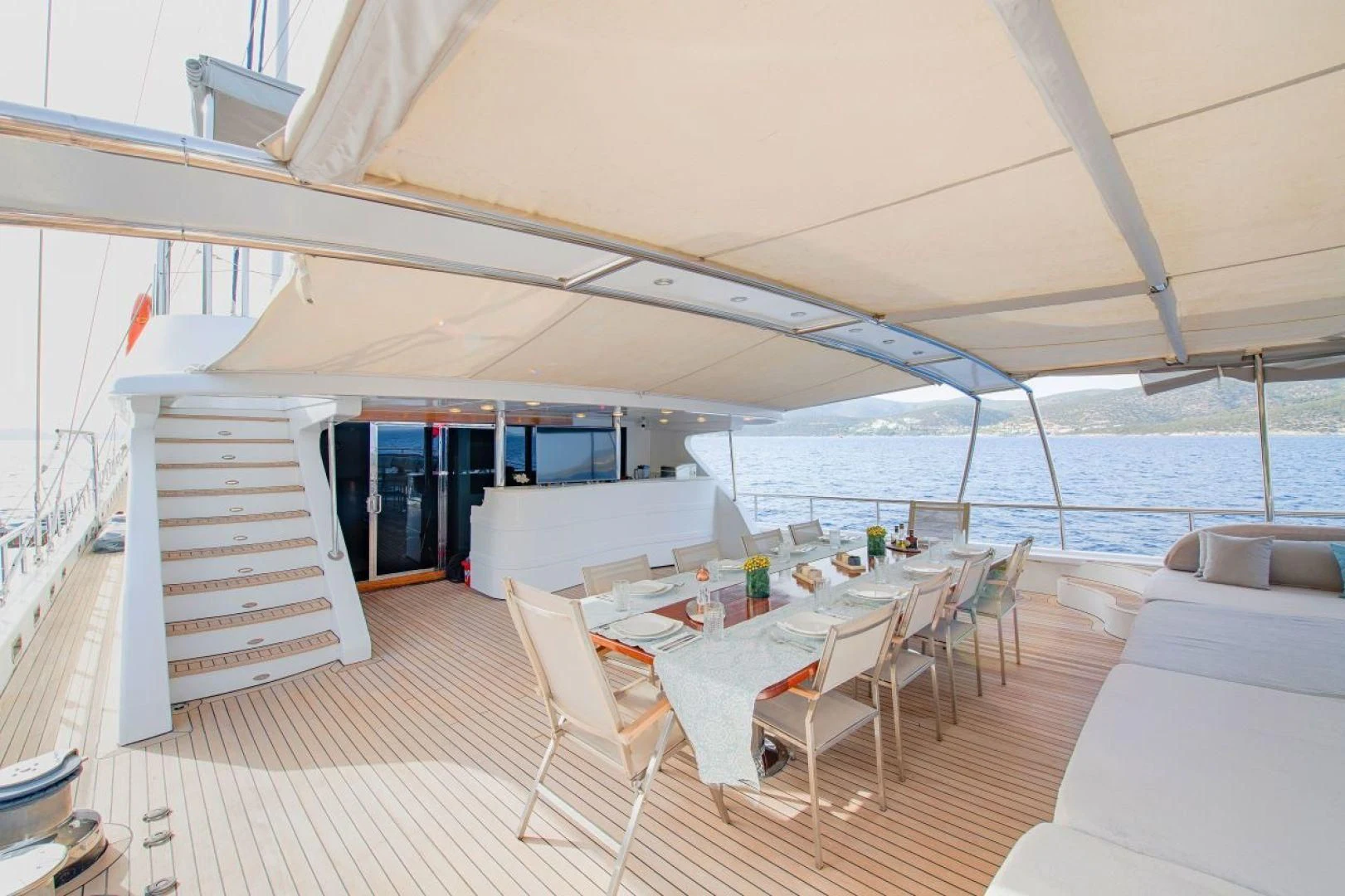 a boat on the water aboard THE WALL Yacht for Sale
