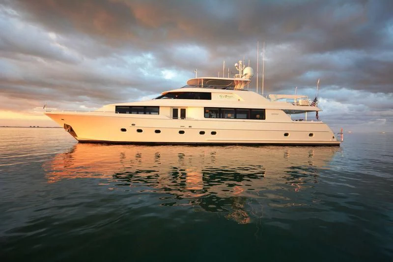 a white boat in the water aboard LADY GRAY Yacht for Sale