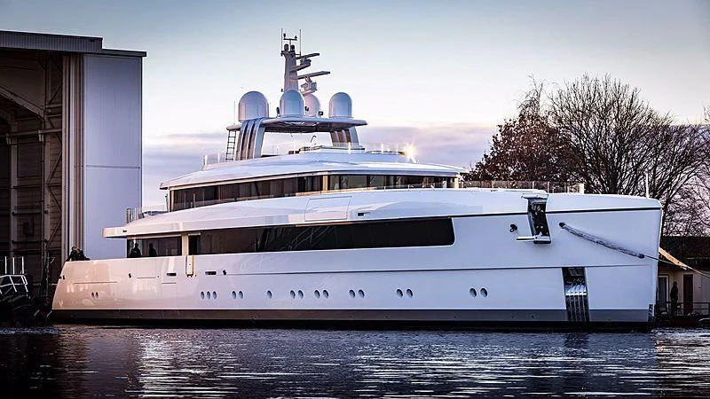a large white yacht aboard JC Yacht for Sale
