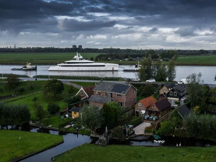 a large boat in a body of water aboard JC Yacht for Sale
