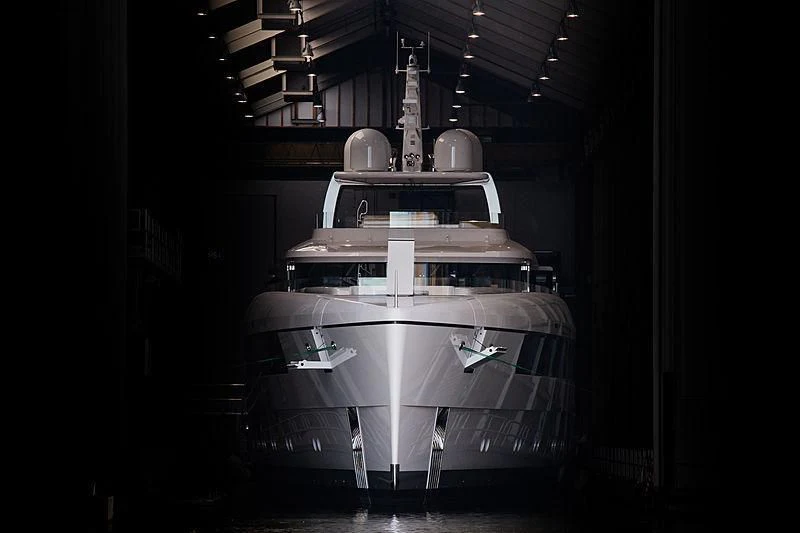 a space ship in a dark room aboard JC Yacht for Sale