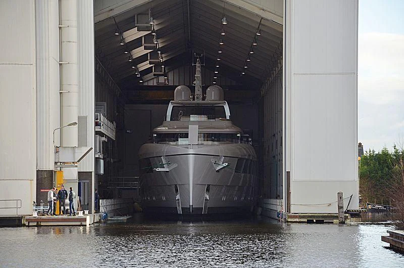 a large ship in a body of water aboard JC Yacht for Sale