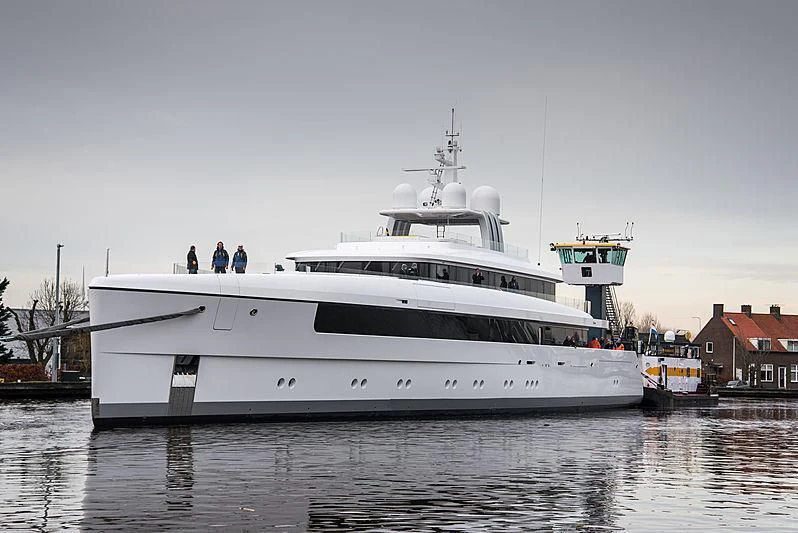 a large white boat aboard JC Yacht for Sale