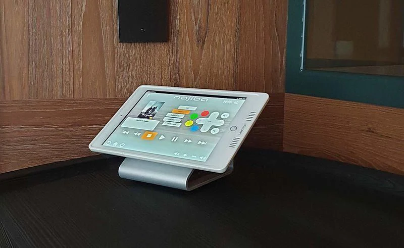 a white rectangular device with a screen aboard JC Yacht for Sale