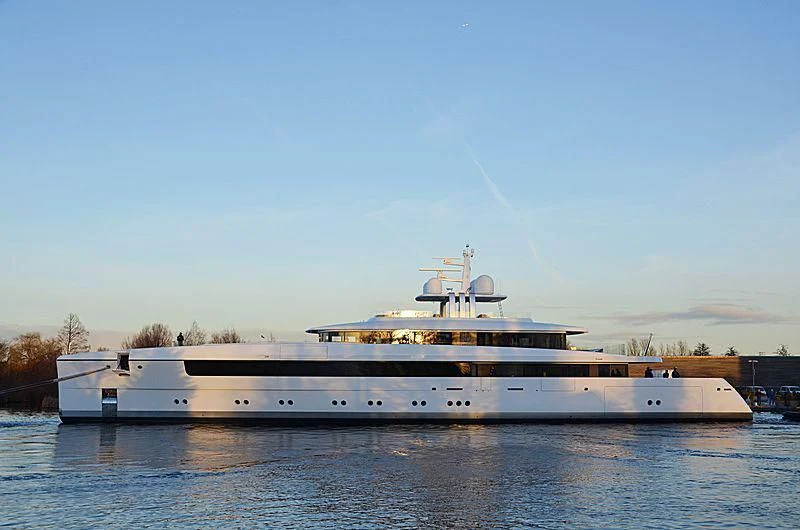 a large white ship aboard JC Yacht for Sale