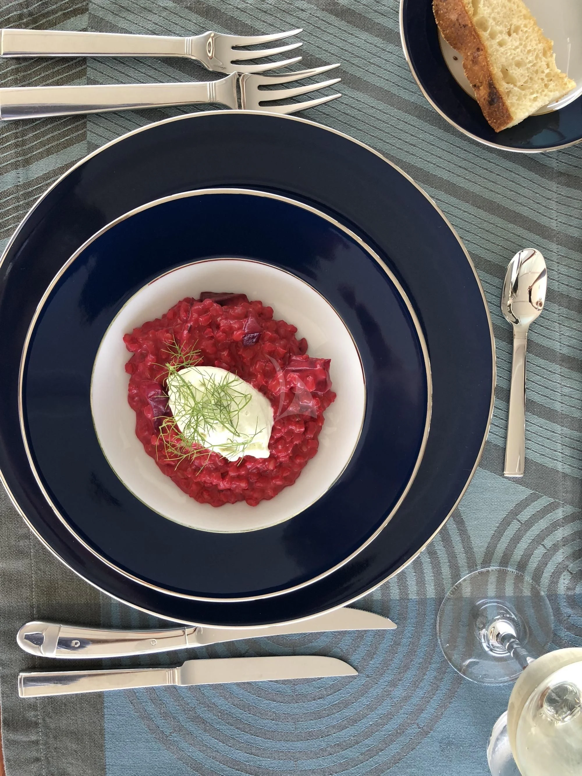 a bowl of food aboard ORYX Yacht for Sale