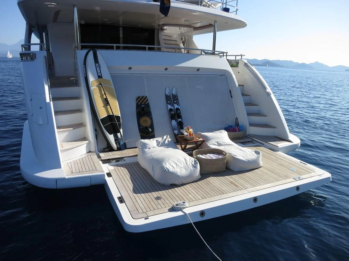 a boat on the water aboard ORYX Yacht for Sale