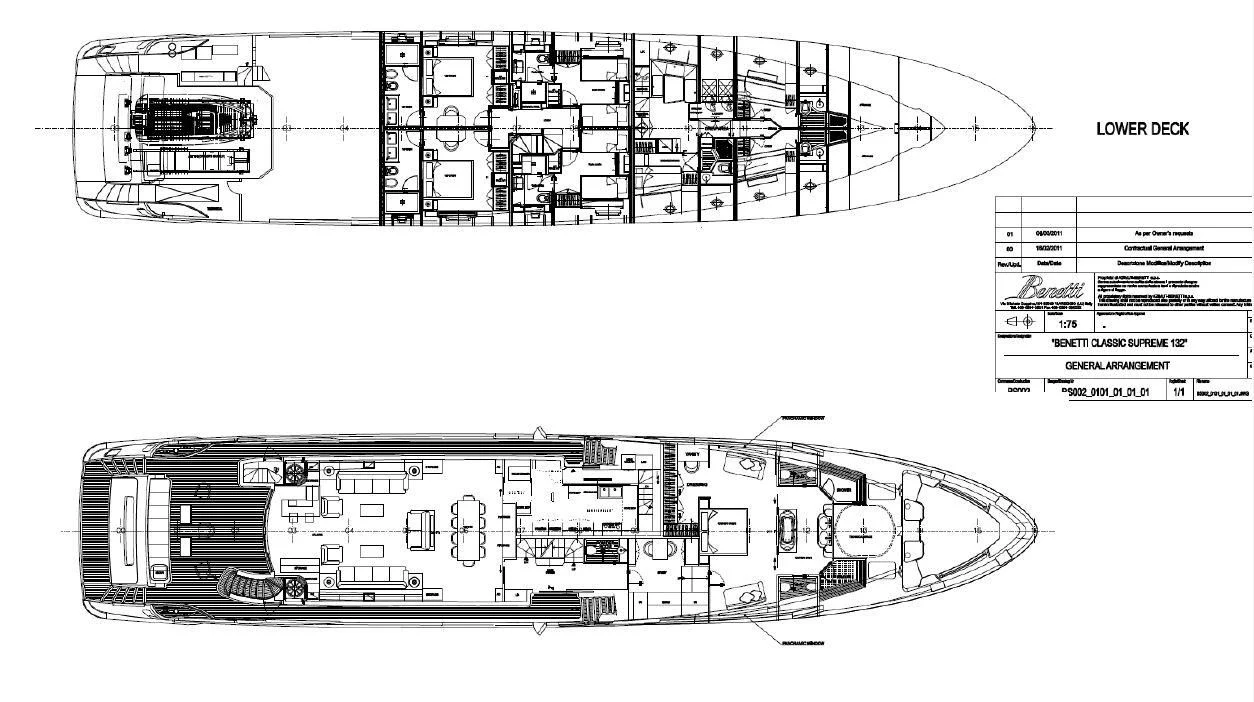 diagram, engineering drawing aboard ORYX Yacht for Sale