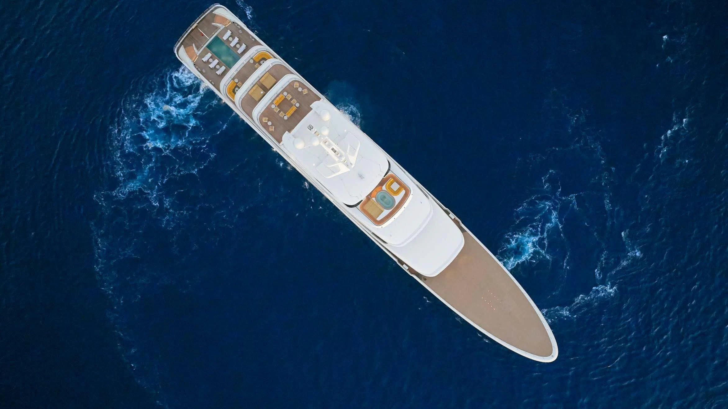 a space shuttle in space aboard AQUARIUS Yacht for Sale