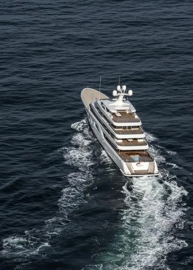 a ship on the water aboard AQUARIUS Yacht for Sale