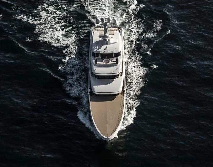 a boat on the water aboard AQUARIUS Yacht for Sale