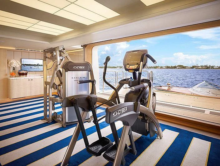 a boat on the water aboard AQUARIUS Yacht for Sale