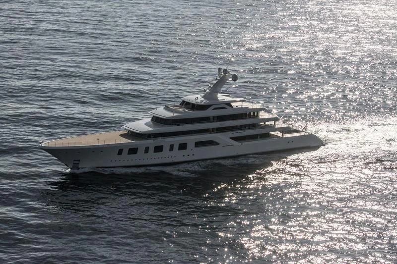 a boat in the water aboard AQUARIUS Yacht for Sale
