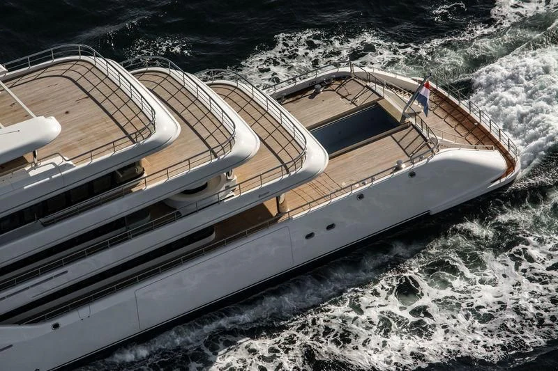 a boat on the water aboard AQUARIUS Yacht for Sale