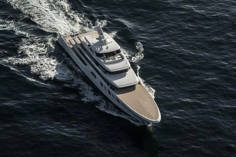 a boat on the water aboard AQUARIUS Yacht for Sale