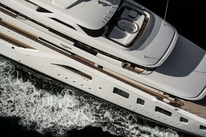 a space shuttle on a launch pad aboard AQUARIUS Yacht for Sale