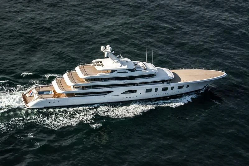 a boat on the water aboard AQUARIUS Yacht for Sale