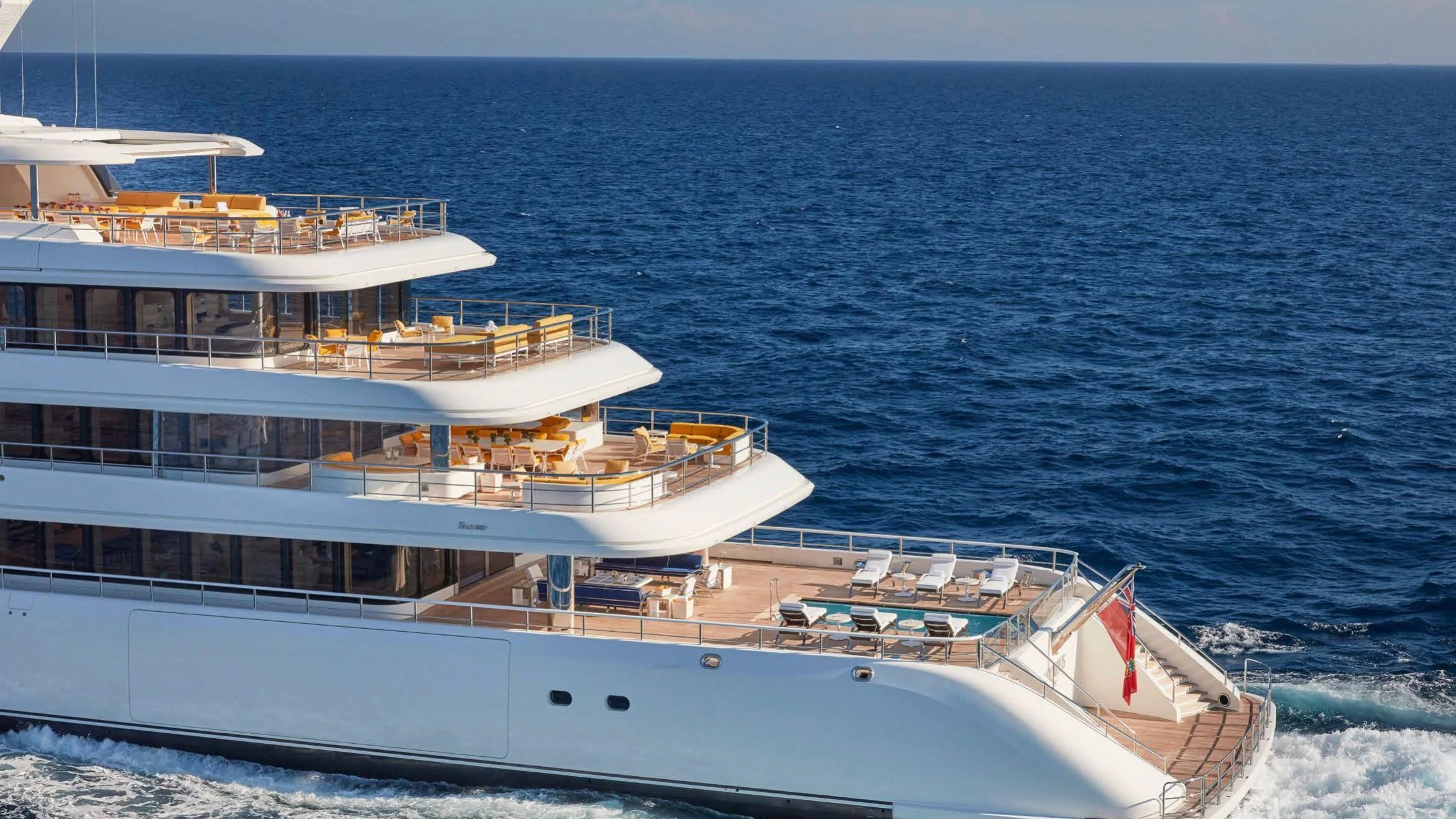 a boat on the water aboard AQUARIUS Yacht for Sale