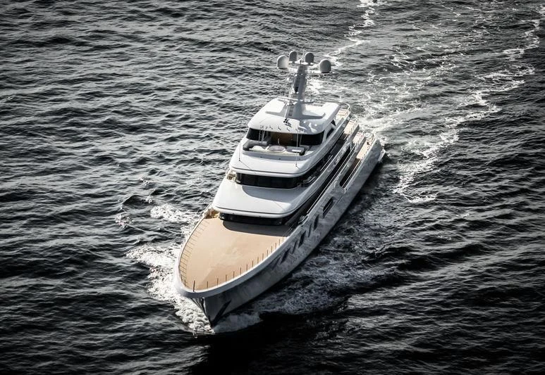 a boat in the water aboard AQUARIUS Yacht for Sale