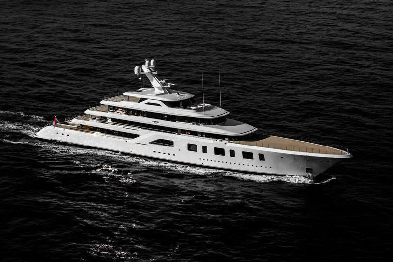 a boat in the water aboard AQUARIUS Yacht for Sale