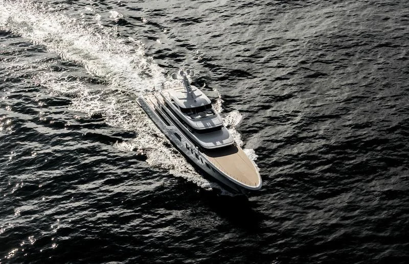 a boat in the water aboard AQUARIUS Yacht for Sale