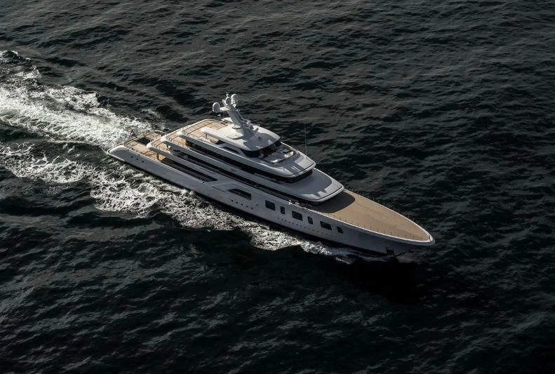 a boat in the water aboard AQUARIUS Yacht for Sale