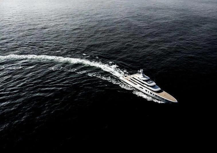 a boat on the water aboard AQUARIUS Yacht for Sale