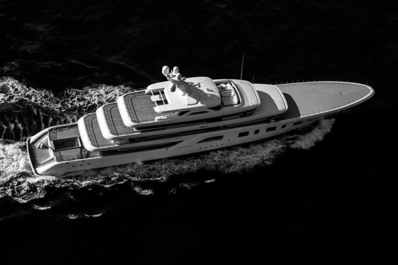 a space ship in the water aboard AQUARIUS Yacht for Sale