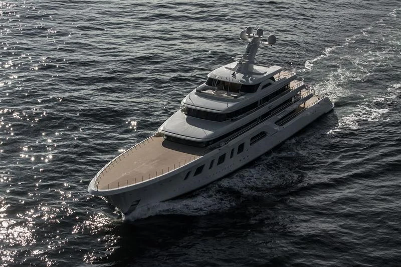 a boat in the water aboard AQUARIUS Yacht for Sale