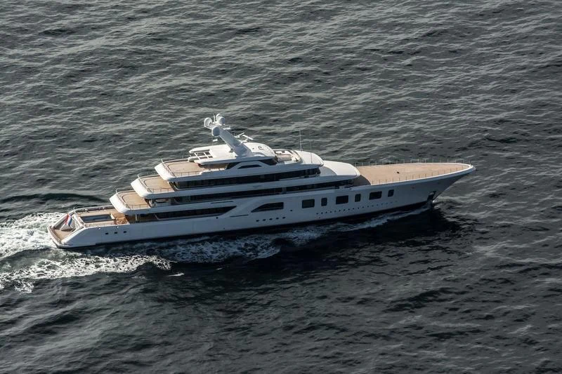 a boat on the water aboard AQUARIUS Yacht for Sale