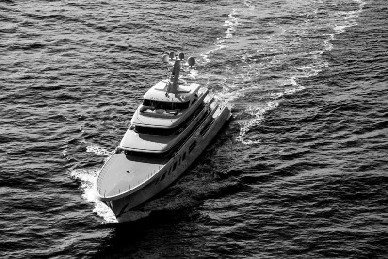 a submarine in the water aboard AQUARIUS Yacht for Sale