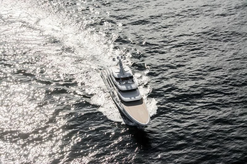 a boat on the water aboard AQUARIUS Yacht for Sale