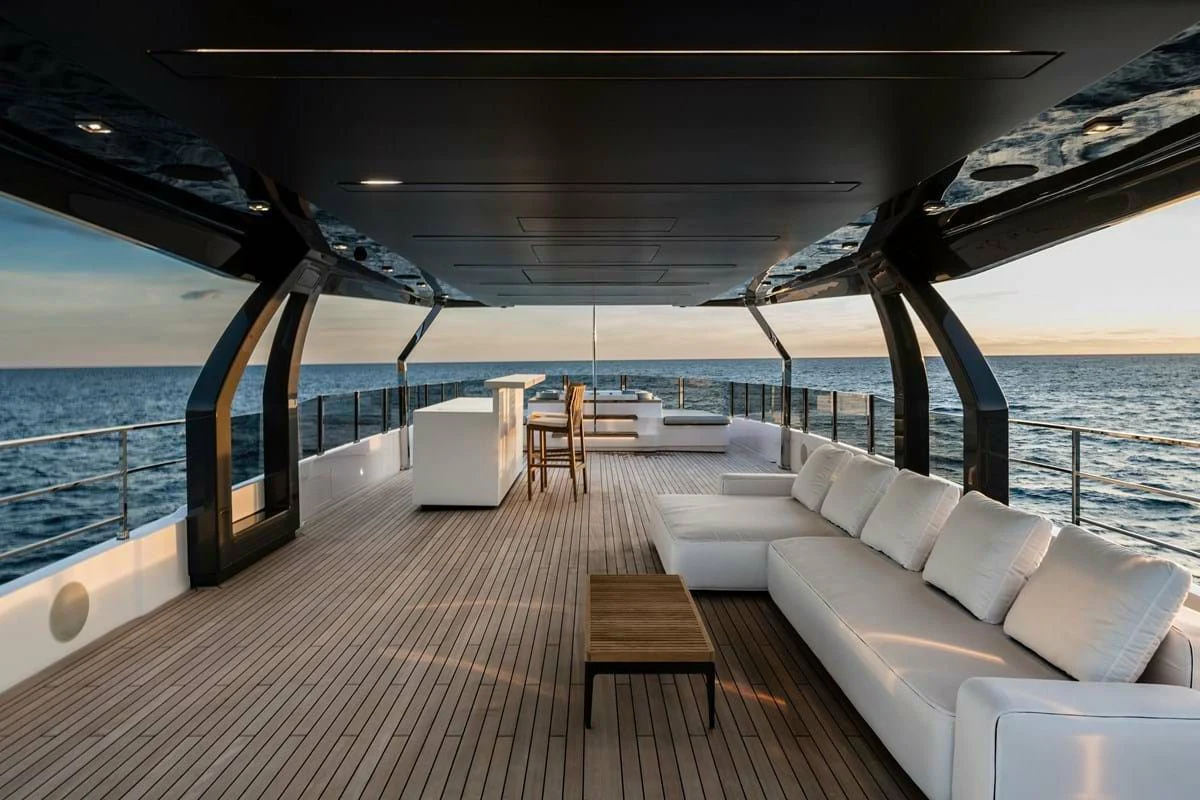 a boat on the water aboard NIMIR Yacht for Sale