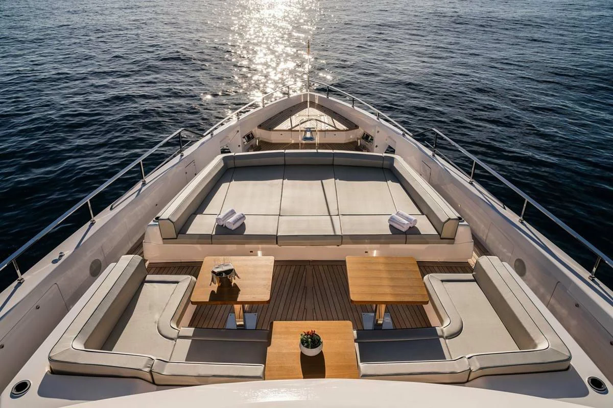 a boat on the water aboard NIMIR Yacht for Sale