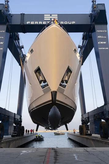 a space shuttle on a launch pad aboard NIMIR Yacht for Sale
