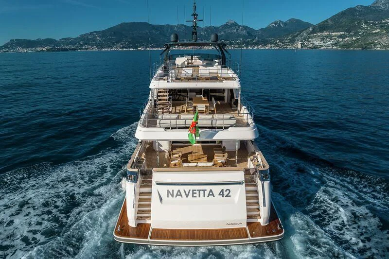 a ship sailing on the sea aboard NIMIR Yacht for Sale