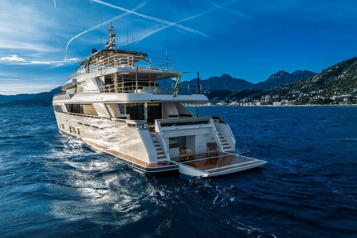 a boat in the water aboard NIMIR Yacht for Sale