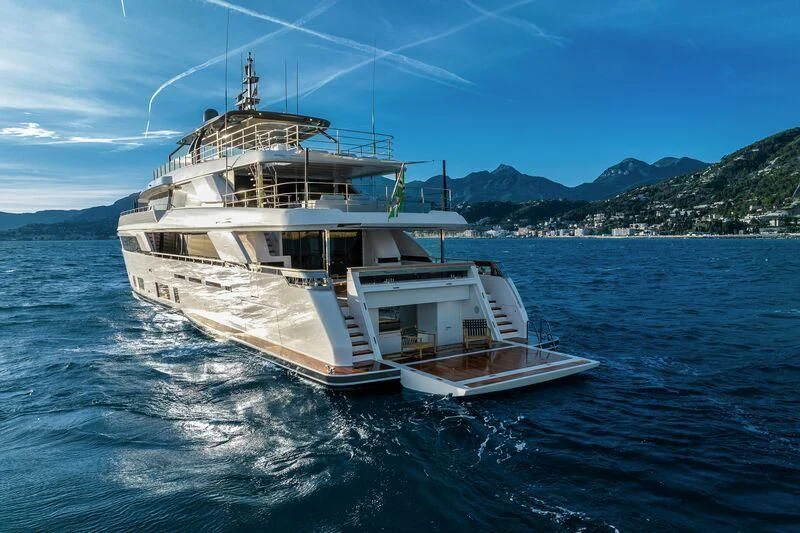a boat in the water aboard NIMIR Yacht for Sale