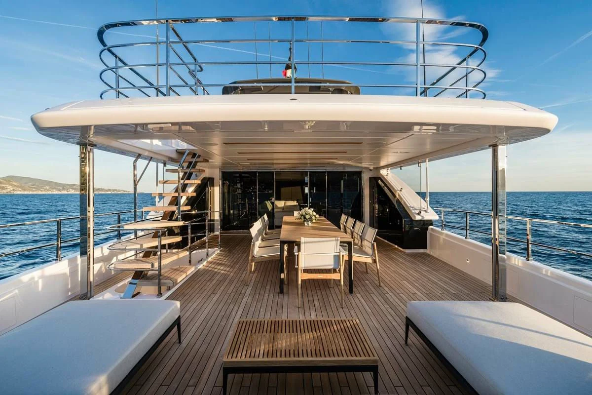 a boat on the water aboard NIMIR Yacht for Sale