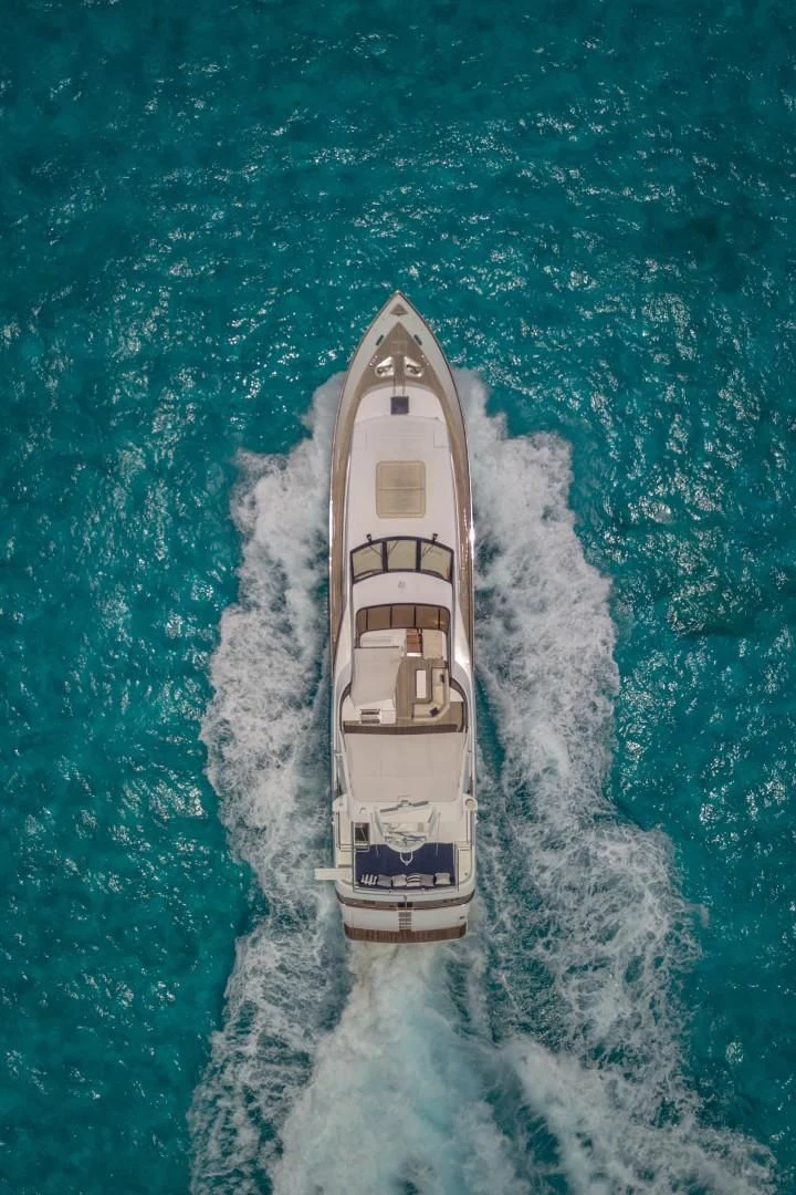 a boat in the water aboard EL CAPRICHO Yacht for Sale