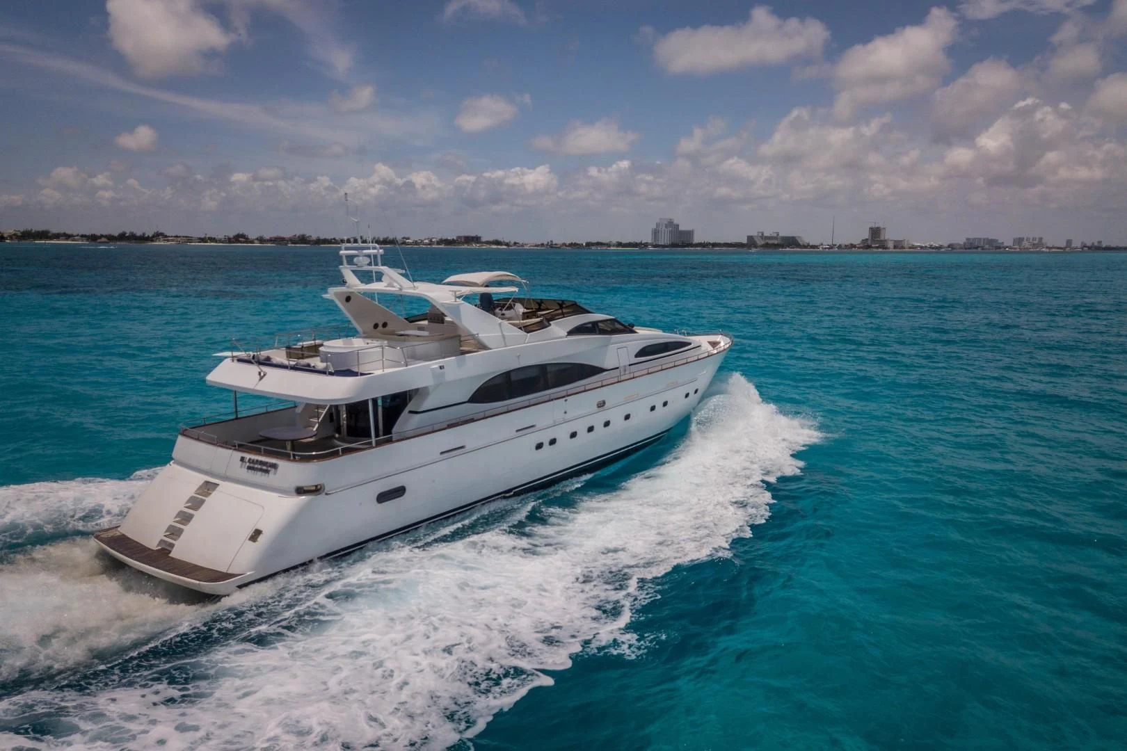 a boat on the water aboard EL CAPRICHO Yacht for Sale