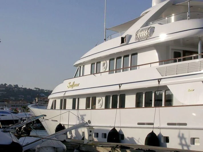 a large white yacht aboard CIPITOUBA Yacht for Sale