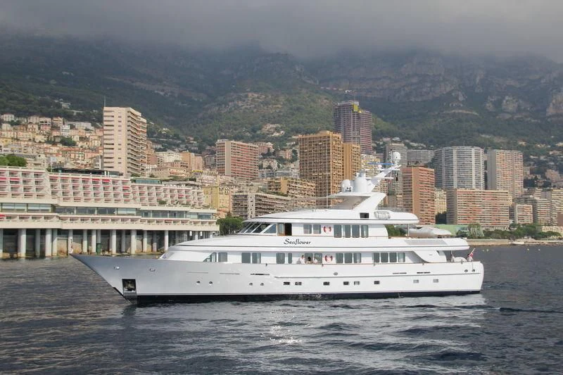 a white yacht in the water aboard CIPITOUBA Yacht for Sale