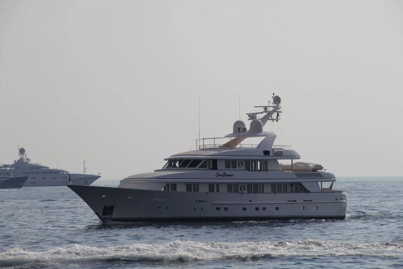 a large boat in the water aboard CIPITOUBA Yacht for Sale