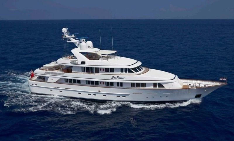 a white yacht on the water aboard CIPITOUBA Yacht for Sale